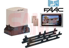 FAAC 740 Slide Gearmotor Kit with 10″ Intercom Silver