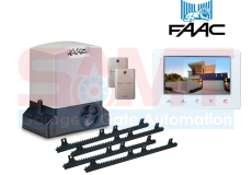 FAAC 740 Slide Gearmotor Kit with 7″ Intercom White