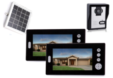 Solar Battery Powered DUAL Wireless 7” Inch Colour Video Door Phone Doorbell Intercom