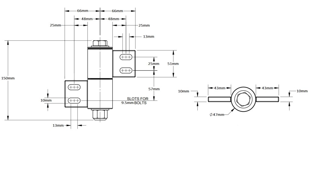 Barrel Hinge BadAss SAMT Garage and Gate Automation Motors