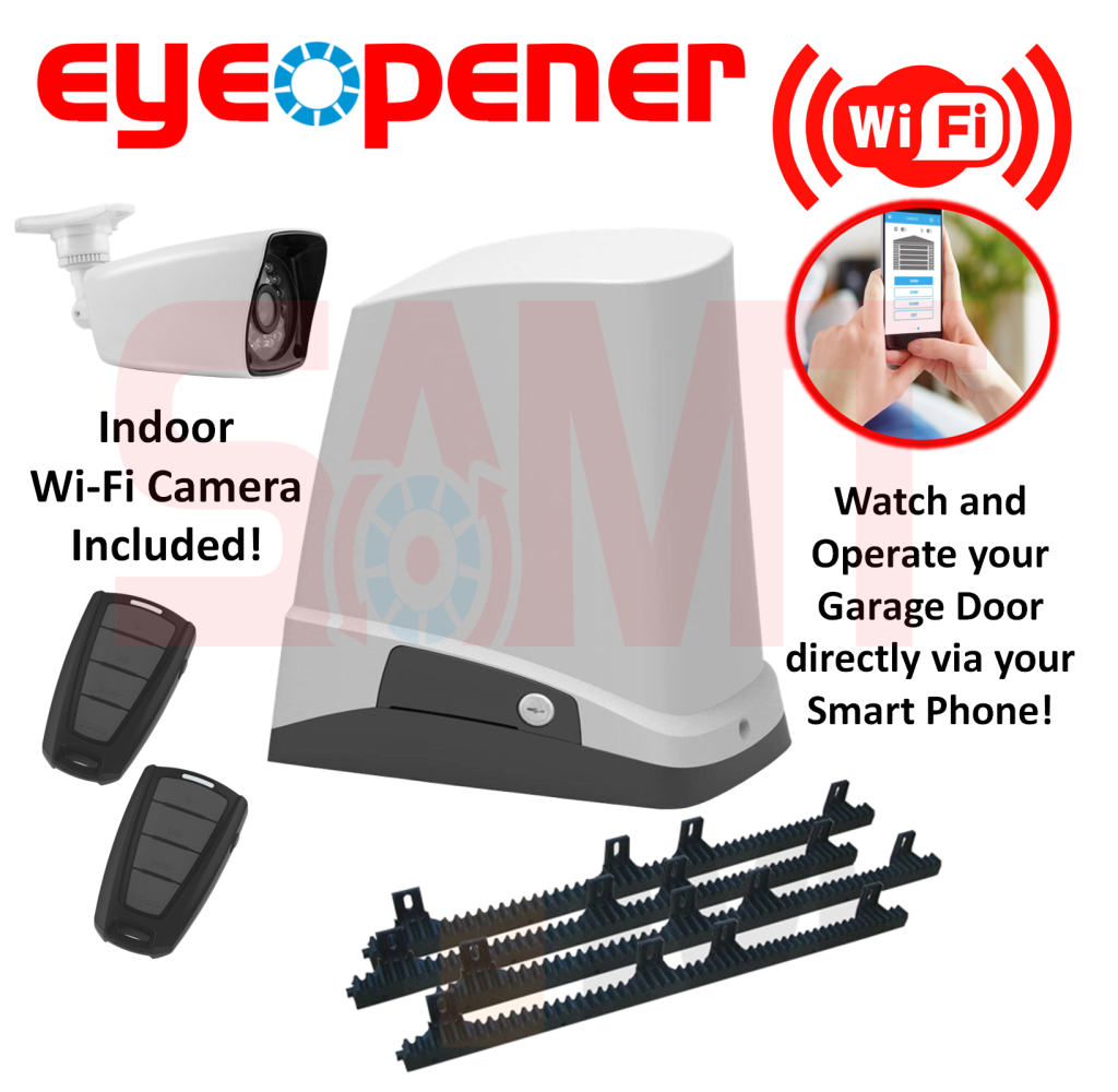 Eye Opener Automatic WIFI Slide Gate Motor Opener Kit with Camera SamtGateMotors