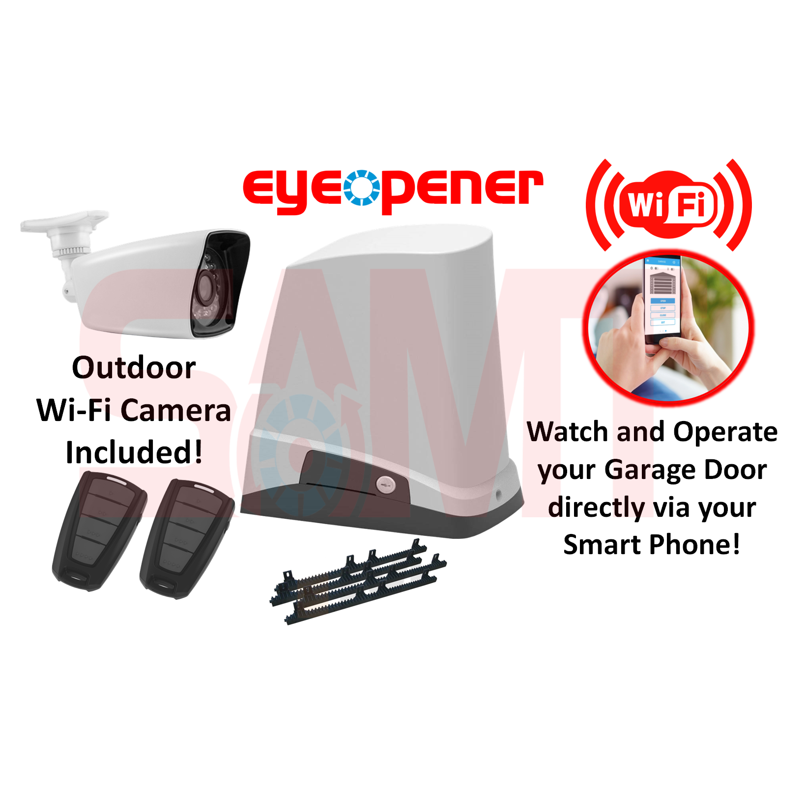 Eye Opener Automatic WIFI Slide Gate Motor Opener Kit with Camera